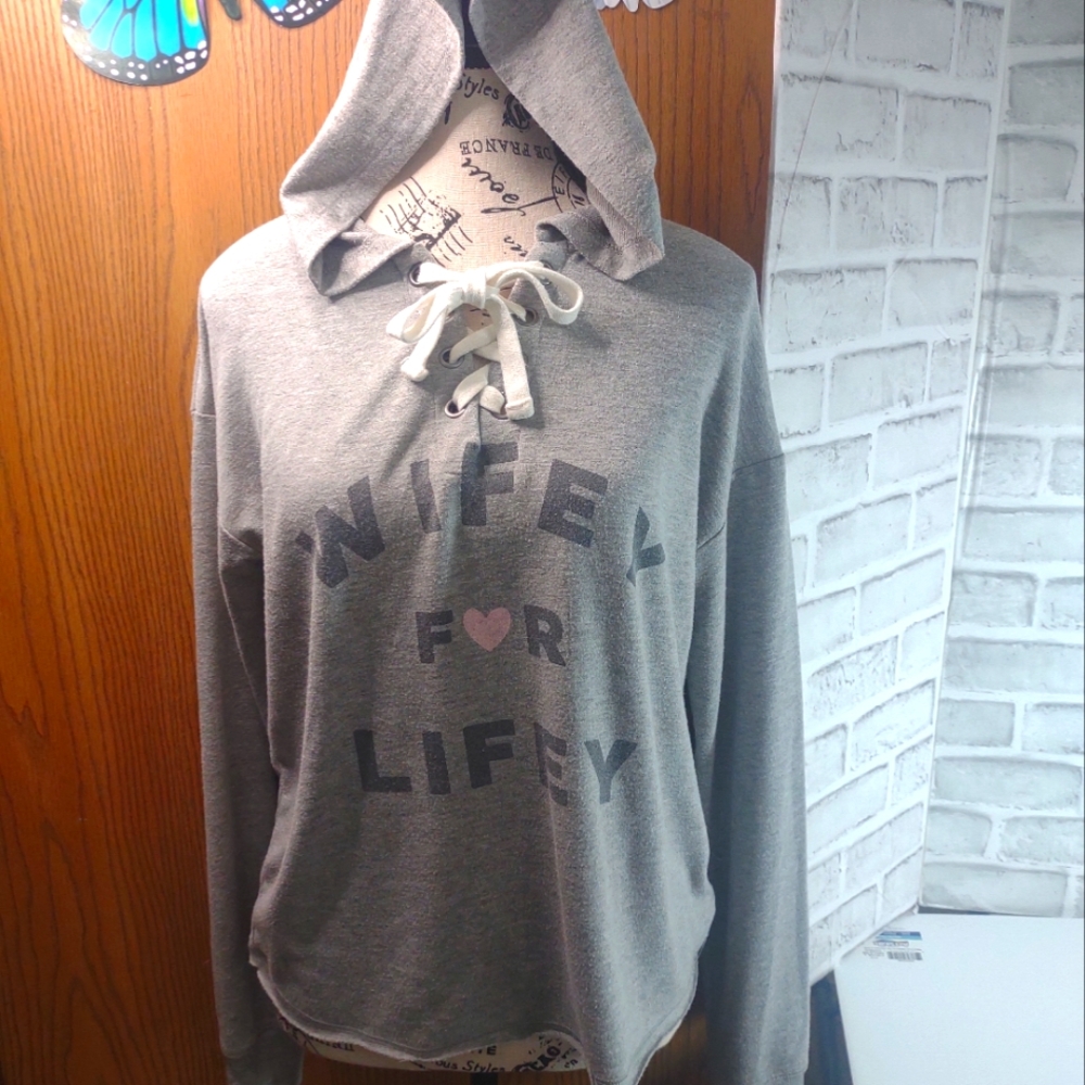 Small Cherish Love Gray Knit Top